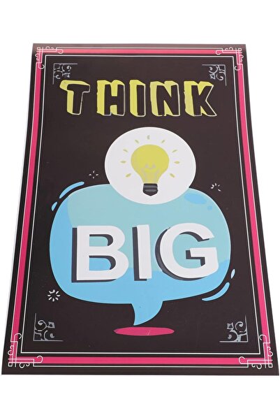 ALAYRA International ملصق تحفيزي من ALAYRA بعنوان "فكر بشكل كبير"، ملصق جداري...