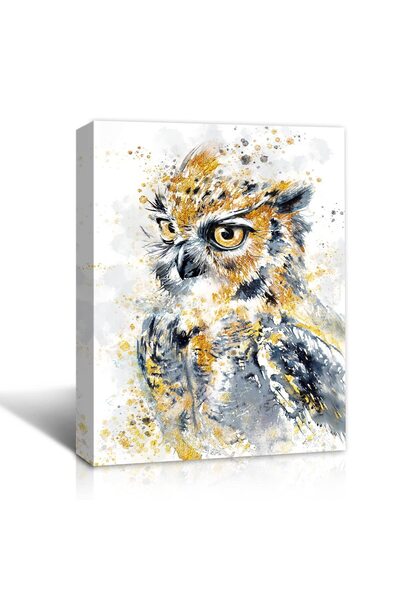 ALAYRA International لوحات قماشية مطبوعة من ALAYRA، حيوانات، بومة، ديكور جدار...