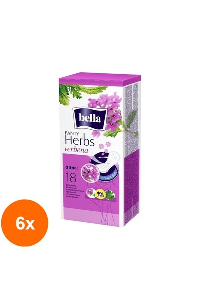 Bella Set 6 x 18 Absorbante Panty, Herbs Verbina