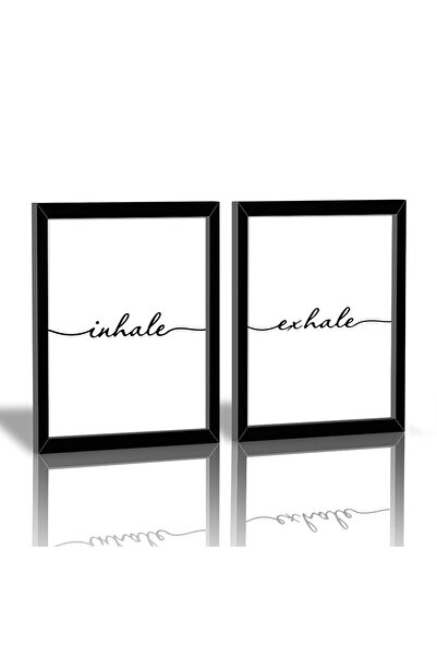 ALAYRA International مجموعة لوحات فنية مؤطرة من ALAYRA بعنوان "شهيق وزفير" (قطعتان، 10 × 8 بوصات) - جاهزة للتعليق، للتأمل والصحة النفسية