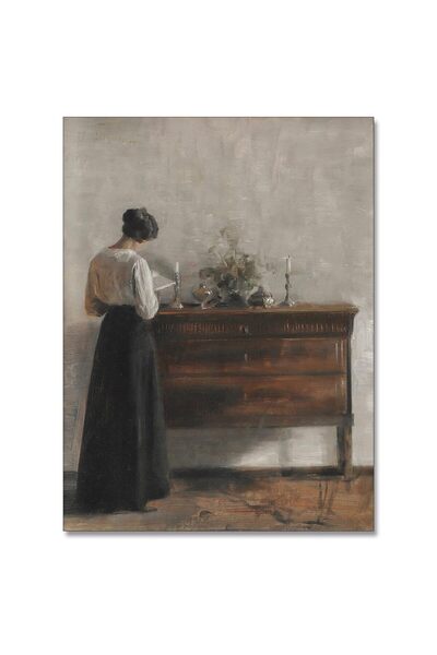 ALAYRA International ALAYRA Vintage Danish Canvas Wall Art Famous Artwork Wom...