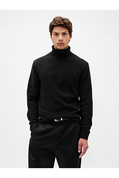 GAP Erkek Siyah CashSoft Turtleneck Kazak