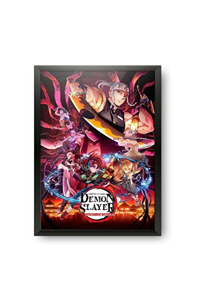 ALAYRA International ألايرا - قاتل الشياطين - ملصق بتصميم A4 (مع إطار) - أفضل...