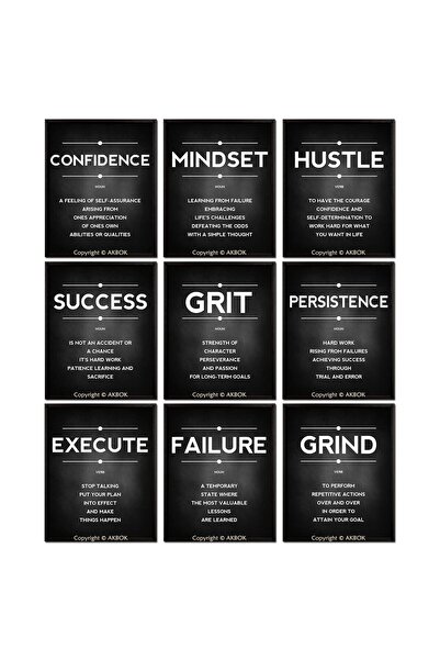 ALAYRA International مجموعة ملصقات ألايرا المكونة من 9 قطع، تتضمن عبارات ملهم...