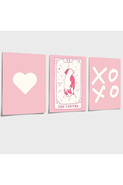 ALAYRA International لوحة جدارية قماشية لبطاقة التارو الوردية من ألايرا، بعنو...