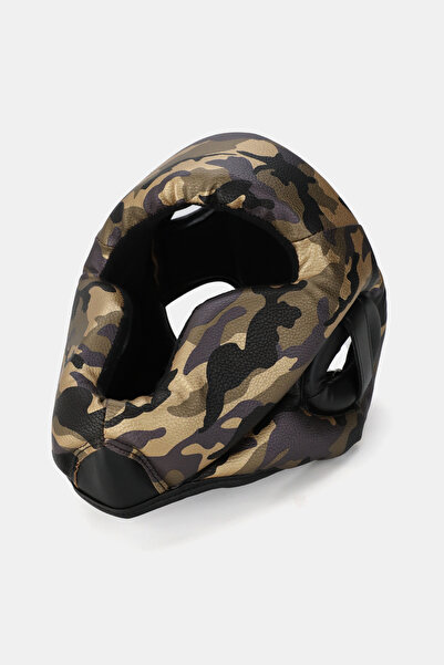 Titan Sport Yüz Korumalı Boks Kaskı Gold, Siyah, Mavi Kamuflaj Desenli Model