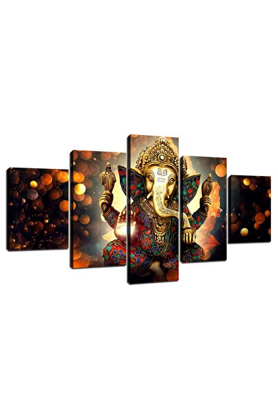 ALAYRA International ALAYRA Elephant Wall Art Canvas Painting Prints Hindu Go...