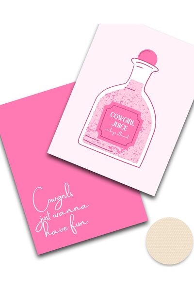 ALAYRA International ALAYRA Large Unframed Pink Cowgirl Juice Wall Art Prints...