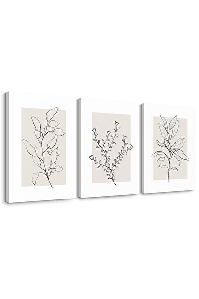 ALAYRA International ALAYRA Neutral Botanical Prints Wall Art Decor Plant Min...