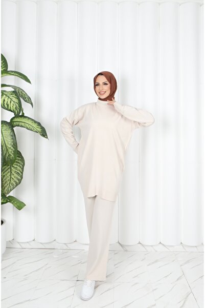 NİSUM MODA Asymmetrical Striped Mercerized Suit