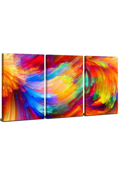 ALAYRA International ALAYRA Colorful Abstract Wall Art Framed for Living Room...