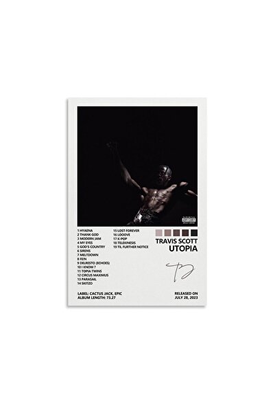 ALAYRA International ملصقات غلاف ألبوم "يوتوبيا" لألايرا وترافيس سكوت، مناسبة لغرفة النوم، لوحات فنية جدارية من القماش.