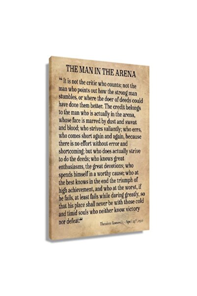 ALAYRA International ألايرا: الرجل في الحلبة، ملصق مؤطر لثيودور روزفلت، مطبوع...