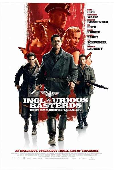 ALAYRA International جدار رمادي من ALAYRA - ملصق فيلم Inglourious Basterds من...
