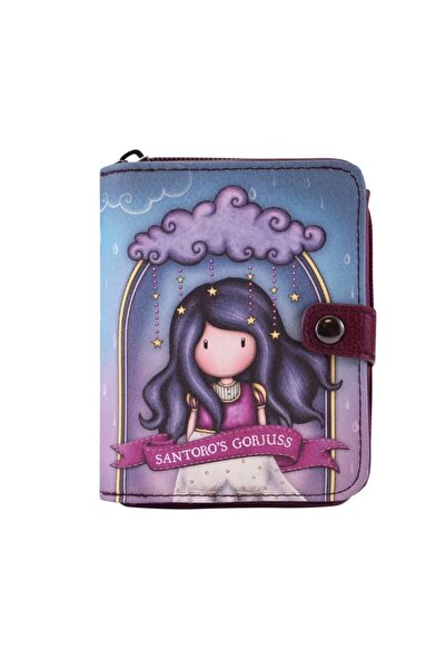 Santoro Gorjuss Small Leather Wallet Whatever the Weather - Little Storm Clou...
