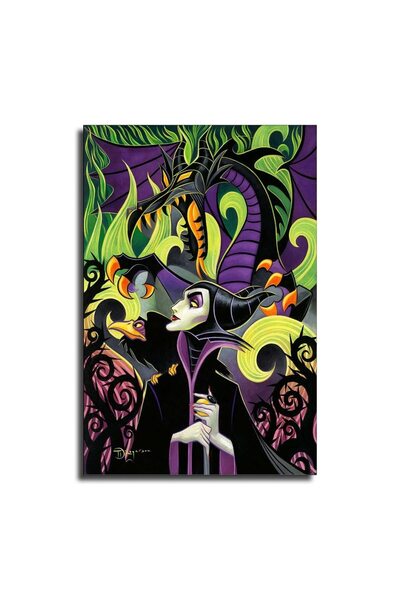 ALAYRA International ملصق ساحرة من فيلم ماليفيسنت الكرتوني، لوحة جدارية فنية من القماش، ملصقات لغرفة المعيشة