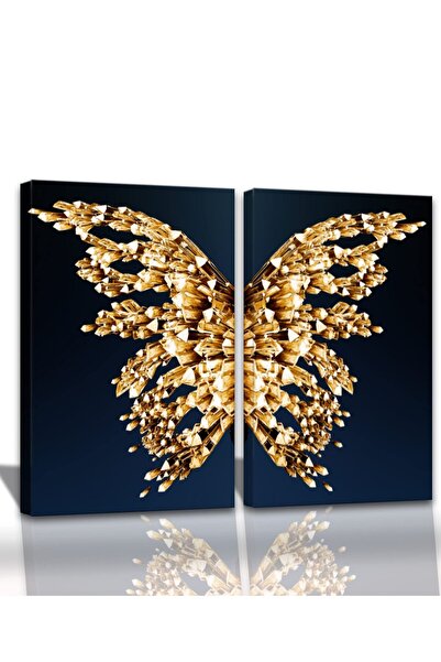 ALAYRA International لوحة جدارية مؤطرة من قماش الكانفاس بتصميم فراشة نوردية م...