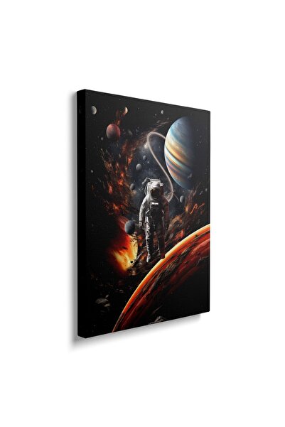 ALAYRA International لوحة جدارية من قماش الكانفاس بتصميم رائد فضاء فضائي بين ...