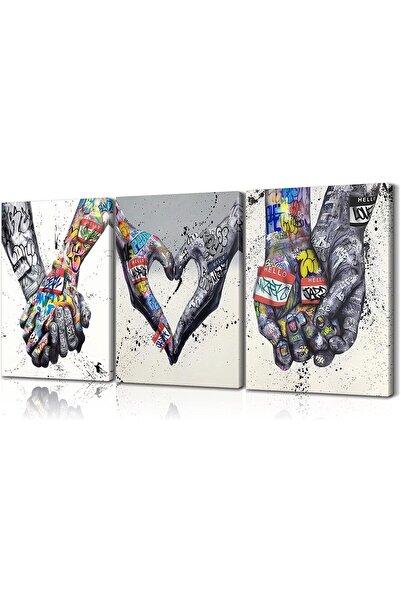 ALAYRA International مجموعة ألايرا الفنية الجدارية المكونة من 3 قطع، ديكور غر...