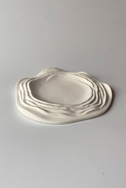 Amber Stüdyo صحن عرض طبقات 20 سم أبيض