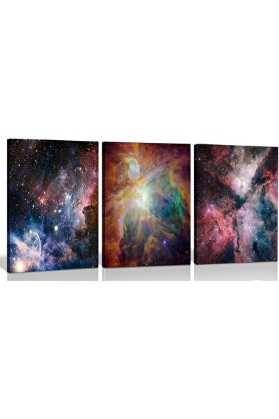 ALAYRA International لوحة جدارية فنية من قماش ALAYRA Universe Starry Sky، تصور الفضاء الخارجي والسديم والمجرة، لـ