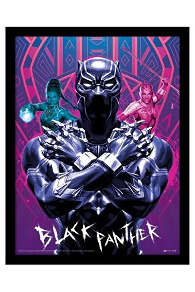 ALAYRA International ملصق ألايرا مارفل بلاك بانثر، نسخة مؤطرة لهواة الجمع (بل...