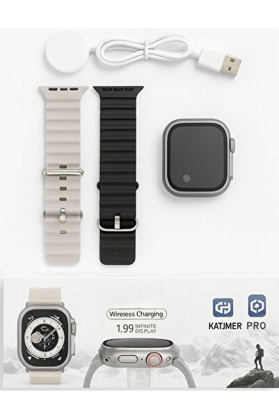 moderla T8OO ultra Gri Kasa 49mm Akıllı Saat Ios/andorid Destekli Arama, Gri ...