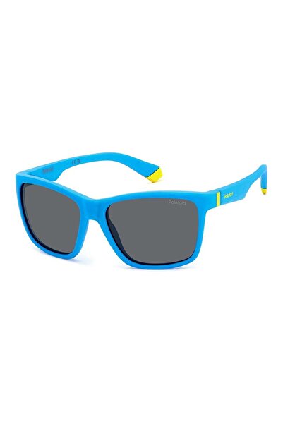 Polaroid Rectangular Sunglasses for Kids Unisex - Pld 8057/S Blue Millimeter
