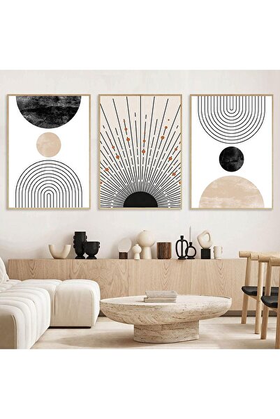 ALAYRA International مجموعة ألايرا الفنية الجدارية المكونة من 3 قطع، بنمط بوه...