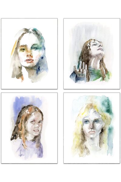 ALAYRA International لوحة فنية مطبوعة لبورتريه نسائي من ألايرا، لوحة جدارية ت...