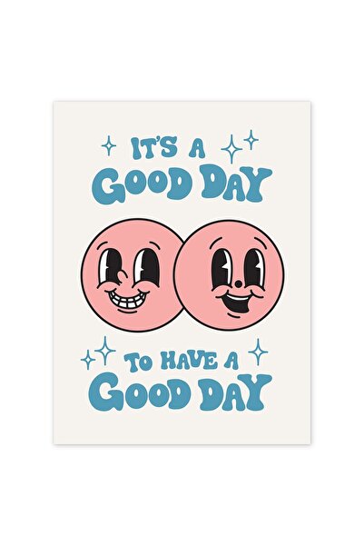 ALAYRA International ملصق ALAYRA "إنه يوم جميل" بتصميم ريترو، لوحة جدارية بوج...