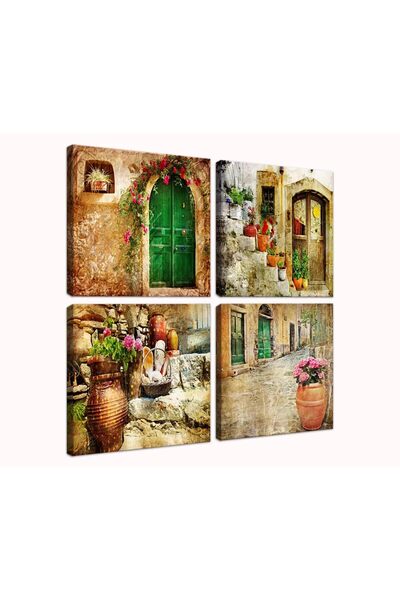ALAYRA International ALAYRA Streets of Old Mediterranean Town Painting Window...
