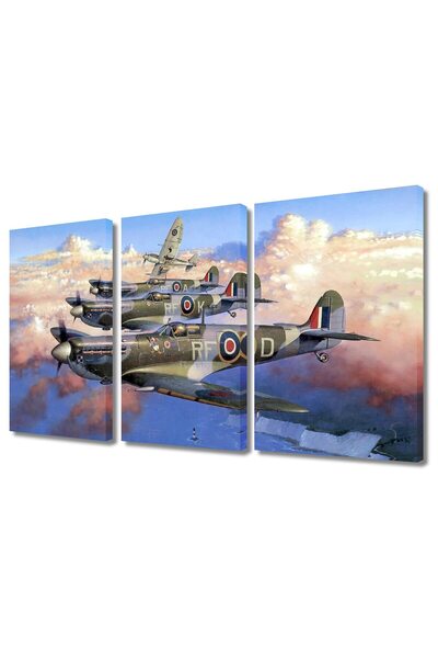 ALAYRA International لوحة جدارية ثلاثية الأجزاء من ALAYRA لغرفة المعيشة، مطبو...