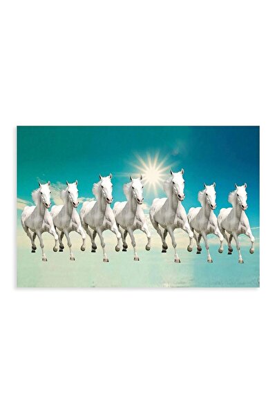 ALAYRA International ALAYRA Seven Lucky Running Wild Horses Art Animal Wall A...