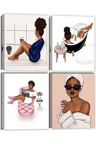 ALAYRA International ALAYRA Fashion Wall Art Bathroom Decor Canvas Posters Pr...