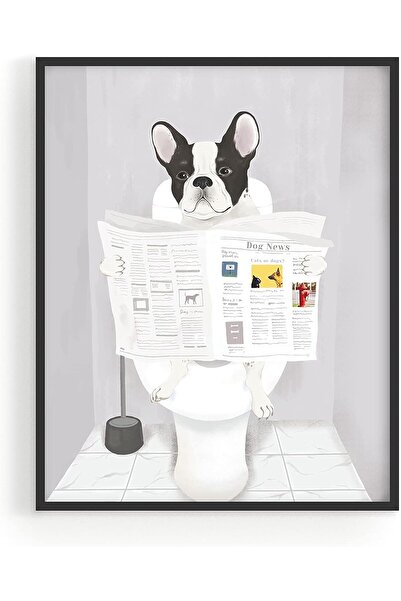 ALAYRA International ALAYRA Funny Dog Bathroom Decor - Funny Bathroom Wall Ar...