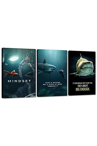 ALAYRA International لوحة جدارية قماشية من ALAYRA، 3 قطع، صور ملهمة، ملصقات ا...