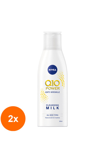 Nivea Visage Set 2 x Lapte Demachiant Antirid Q10 Cleansing, 200 ml