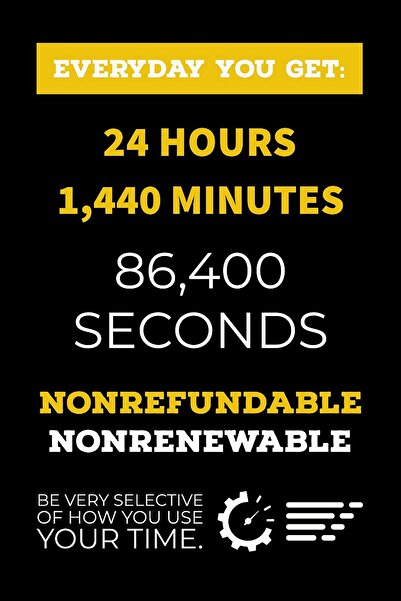 ALAYRA International ملصق تحفيزي بعنوان "قيمة الوقت" من ألايرا، مناسب للجدران...