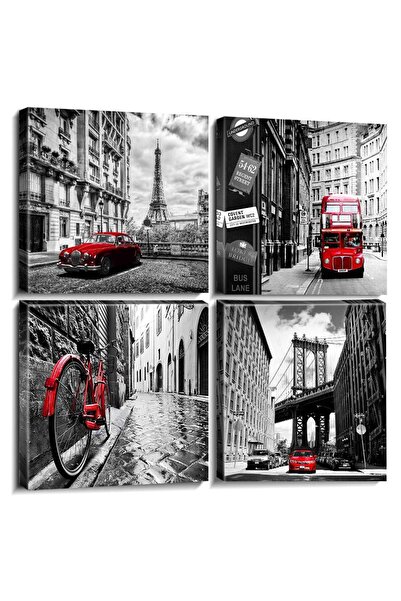 ALAYRA International لوحة جدارية مطبوعة على قماش من تصميم ألايرا، تصور مدينة ...