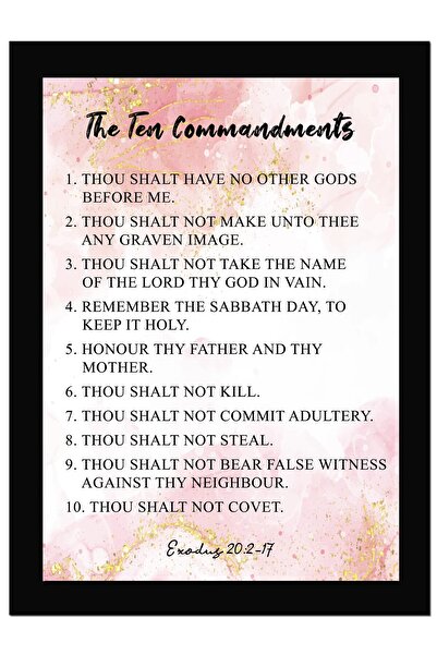 ALAYRA International ALAYRA The Ten Commandments - Bible Verse Wall Photo Fra...
