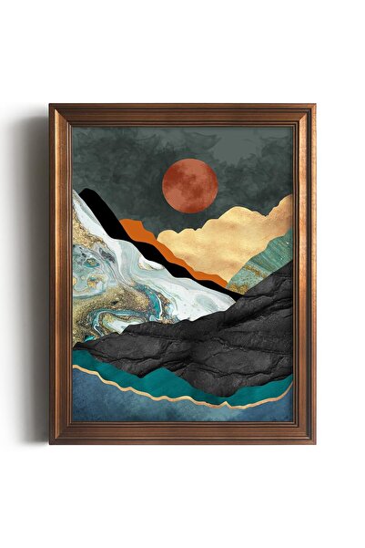 ALAYRA International ALAYRA Boho Mountain Wall Decor - Unframed 12x16, Mid Ce...