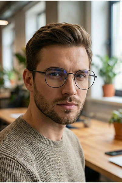 TARSS Harley Black Metal Men's Blue Light Filter Screen Glasses