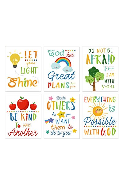 ALAYRA International مجموعة من 6 ملصقات قماشية للأطفال (8 × 10 بوصات) تحمل اق...