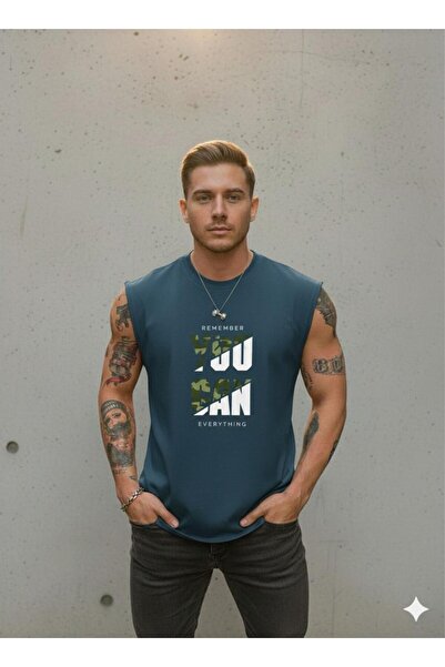 BW Bravely Wear Tricou pentru bărbați cu imprimeu ZERO SLEEVES Sportsman Athlete