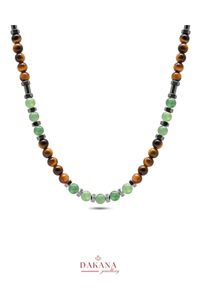 DAKANA JEWELLERY Certified Aventurine Stone Cancer Zodiac Sign Men's Natural ...