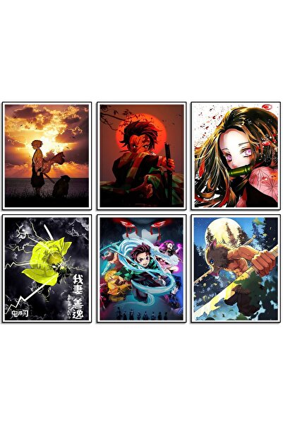 ALAYRA International ALAYRA Anime posters demon slayer poster canvas wall art...