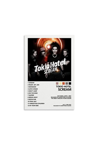 ALAYRA International ملصق غلاف ألبوم Scream لفرقة Tokio Hotel، من تصميم ALAYR...