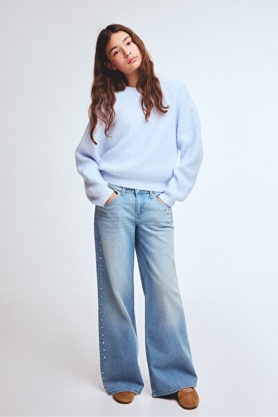 H&M Wide Leg Low Jeans Zımbalı