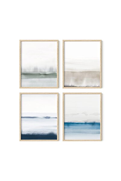 ALAYRA International مجموعة لوحات ألايرا للمناظر الطبيعية - 4 ملصقات طبيعية، ...